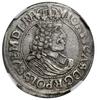 Ort, 1663 HDL, Toruń; wąsy władcy skierowane w dół, inicjały HD – L (Hans Dawid Lauer, mincerz i w..