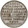2/3 talara (gulden), 1738, Drezno; moneta wybita z okazji ślubu księżniczki Marii Amalii z Karolem..