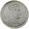 Tymf, 1753, Lipsk; brosza zapony owalna, z perełkową obwódką, na ramieniu cztery rzemienie, przekr..