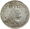 Ort, 1754 EC, Lipsk; stempel wykonany przez rytownika Leupolda, popiersie buldogowate, pola koron ..
