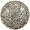 Ort, 1755 EC, Lipsk; typ portretowy z dużą głową władcy, pola koron żeberkowane, z podwieszeniami ..
