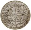 Ort, 1756 EC, Lipsk; typ portretowy z dużą głową władcy, brosza zapony owalna, perełkowa, na barku..
