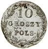 10 groszy, 1830 KG, Warszawa; odmiana z literami K - G (Karol Gronau, mincerz) Bitkin 1011, Plage ..