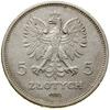 5 złotych, 1931, Warszawa; Nike; Kop. 2946 (R4), Parchimowicz 114d; moneta czyszczona, ryska pod d..