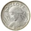 2 złote, 1924 H, Birmingham; Popiersie kobiety z kłosami, odmiana z literą H za datą; Kop. 2859 (R..