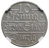 10 fenigów, 1923, Berlin; AKS 20, CNG 512.a, Jaeger D.5, Parchimowicz 57b; wybite stemplami lustrz..