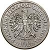 100 złotych, 1960, Warszawa; Mieszko i Dąbrówka – głowy w prawo, pod nimi Orzeł, z nominałem pod o..