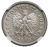 20 groszy, 1995, Warszawa; rzadki typ monety z wypukłym napisem PRÓBA przy prawym skrzydle Orła; P..
