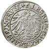Grosz, 1537, Królewiec; końcówka legendy rewersu PRVSS; Kop. 3778 (R), Slg. Marienburg 1164, Vossb..