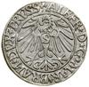 Grosz, 1544, Królewiec; popiersie księcia z wysokim kołnierzem, końcówka legendy rewersu PRVSS, tr..