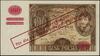100 złotych, (1939); z oryginalnym nadrukiem na banknocie 100 złotych 9.11.1934, seria C.O., numer..