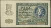 5 złotych, 1.03.1940; seria C, numeracja 0000000, bez perforacji i bez nadruków WZÓR; Lucow 772 (R..