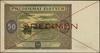 50 złotych, 15.05.1946; czerwone dwukrotne skreślenie i poziomo SPECIMEN po obu stronach banknotu,..