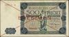 500 złotych, 15.07.1947; seria X, numeracja 789000, czerwone dwukrotne przekreślenie i poziomo SPE..