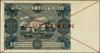 500 złotych, 15.07.1947; seria X, numeracja 789000, czerwone dwukrotne przekreślenie i poziomo SPE..