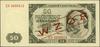 50 złotych, 1.07.1948, seria EN, numeracja 0000013, czerwone ukośne WZÓR / SPECIMEN (wzór Jaroszew..