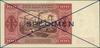 100 złotych, 1.07.1948; seria D, numeracja 123456 / 789000, po obu stronach przekreślenie na krzyż..