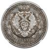 Rubel pamiątkowy, 1912, Petersburg; rzadki typ monety wybity na 100. rocznicę Wojny Ojczyźnianej (..