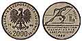 2.000 złotych, 1980, XIII Zimowe Igrzyska Olimpijskie - Lake Placid 1980 /biegi/