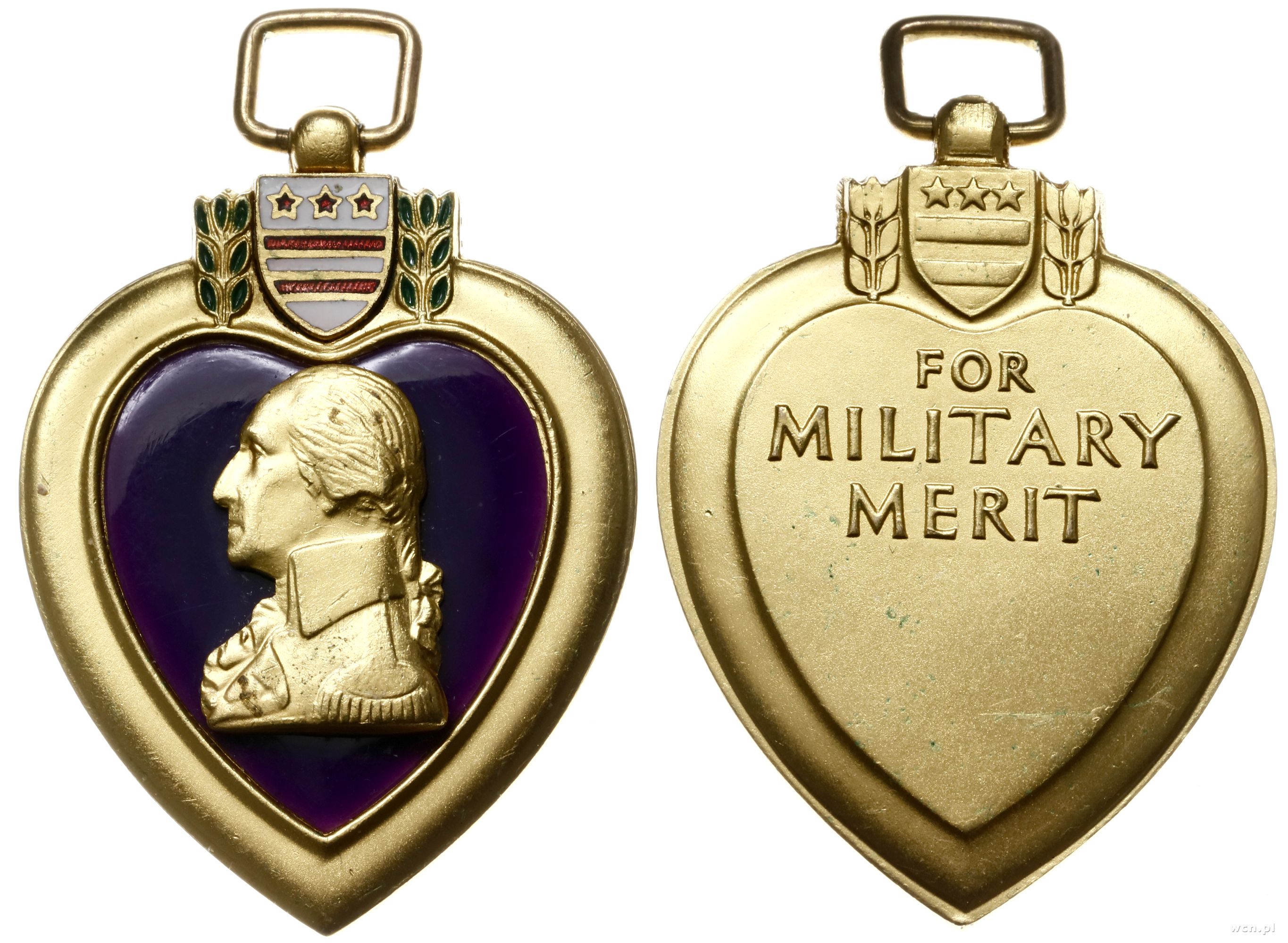 Purpurowe Serce Purple Heart Medal Ameryka skie Odznaczenie Wojskowe 