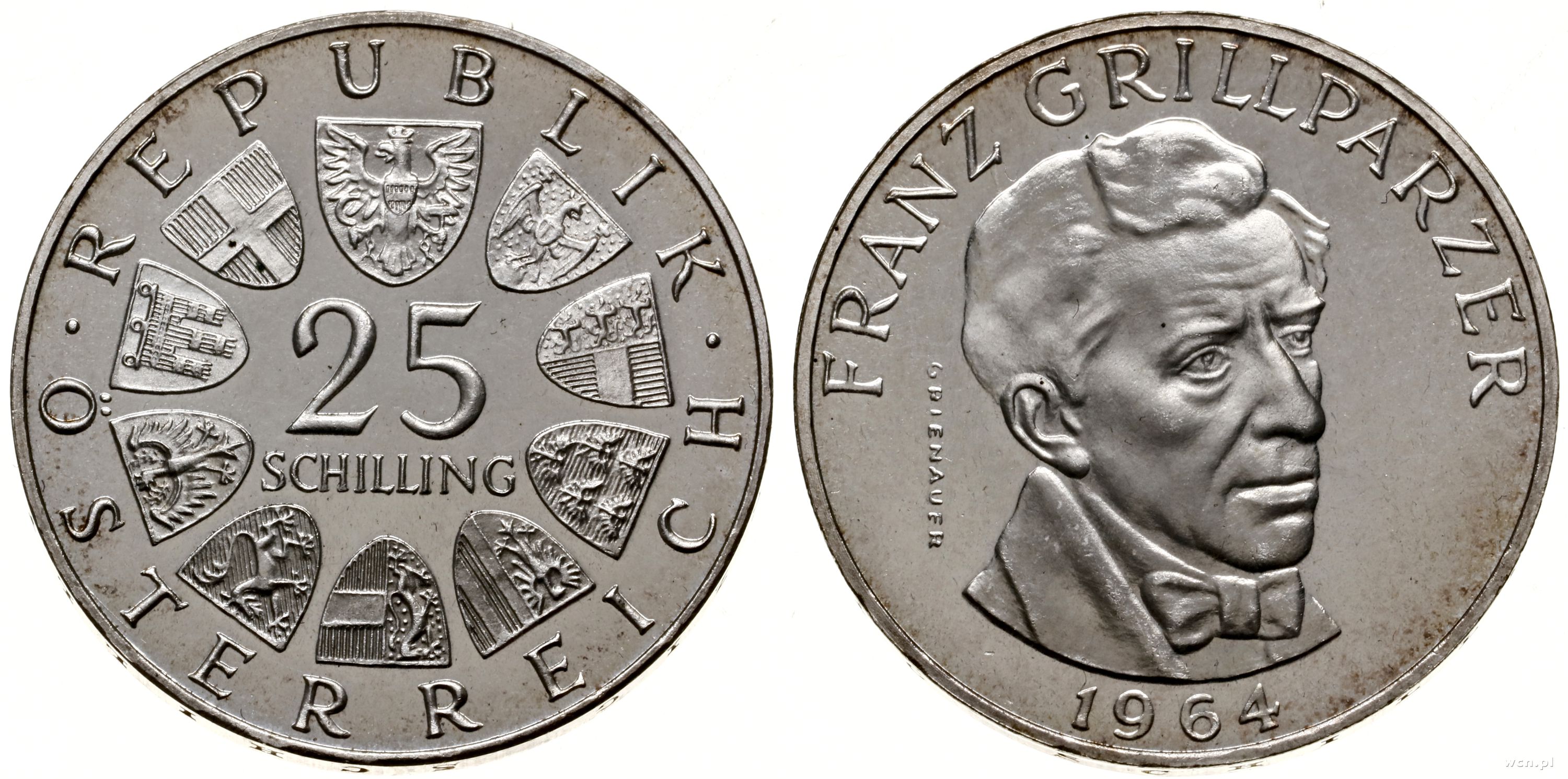 25 szylingów 1964, Wiedeń, Franz Grillparzer, sr