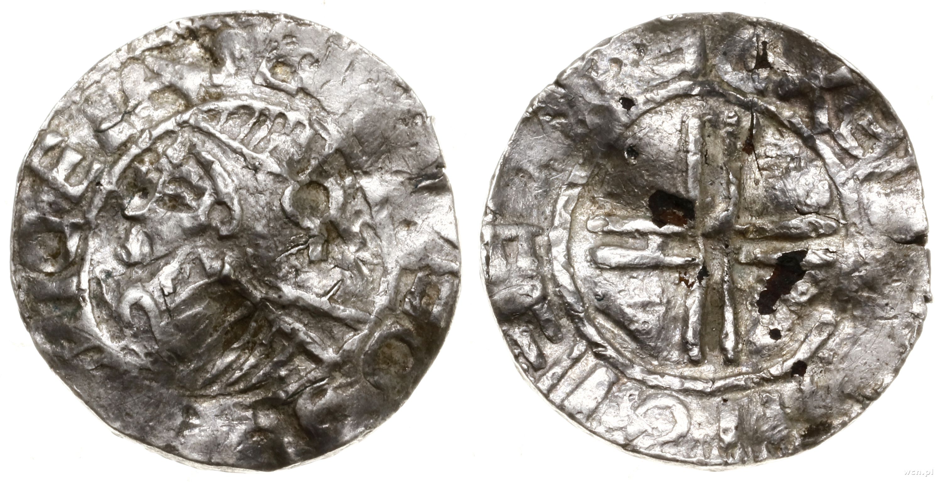 naśladownictwo denara anglosaskiego typu crux, początek XI ...