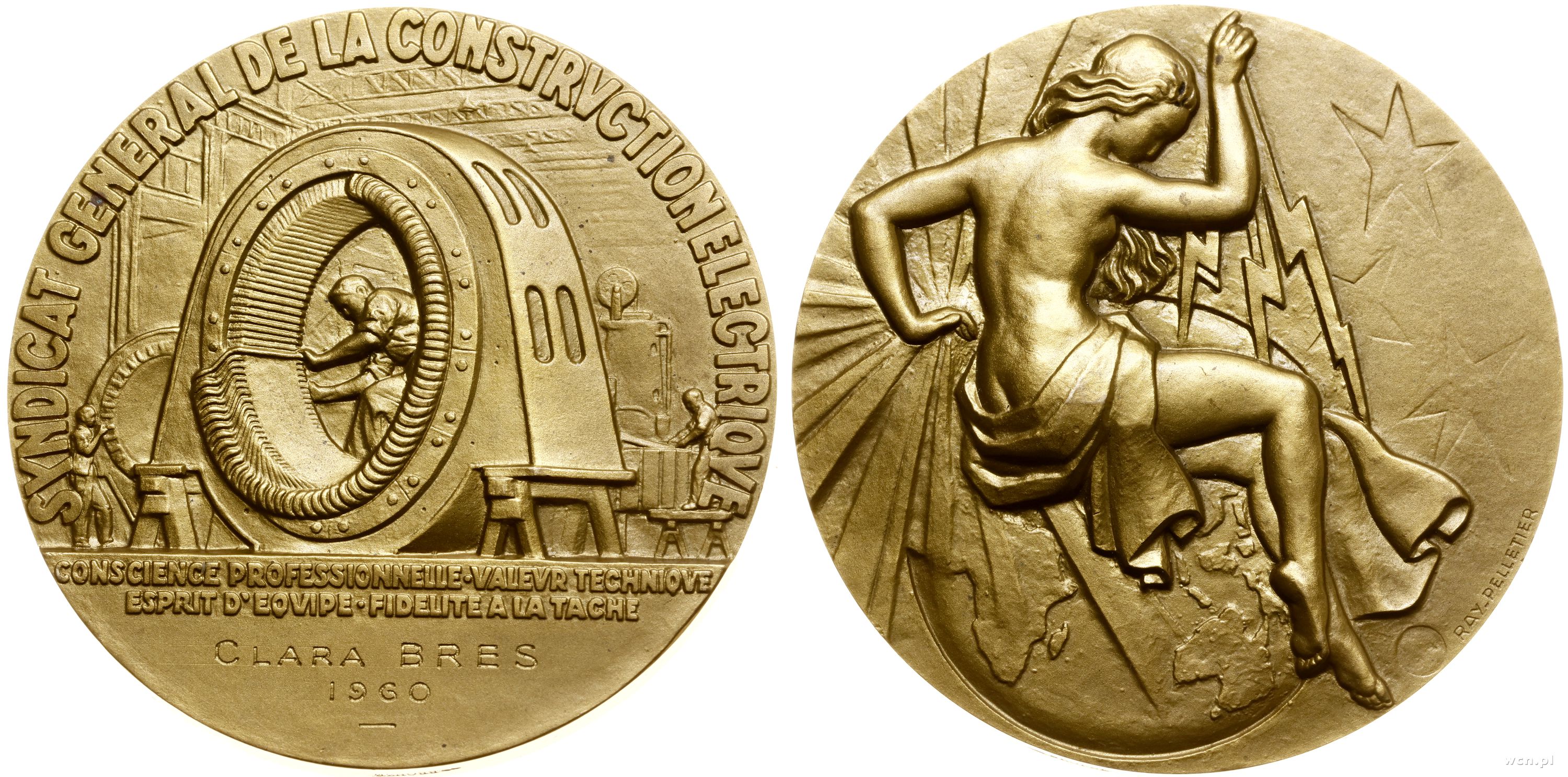 medal nagrodowy - przemysł elektryczny 1960, syg