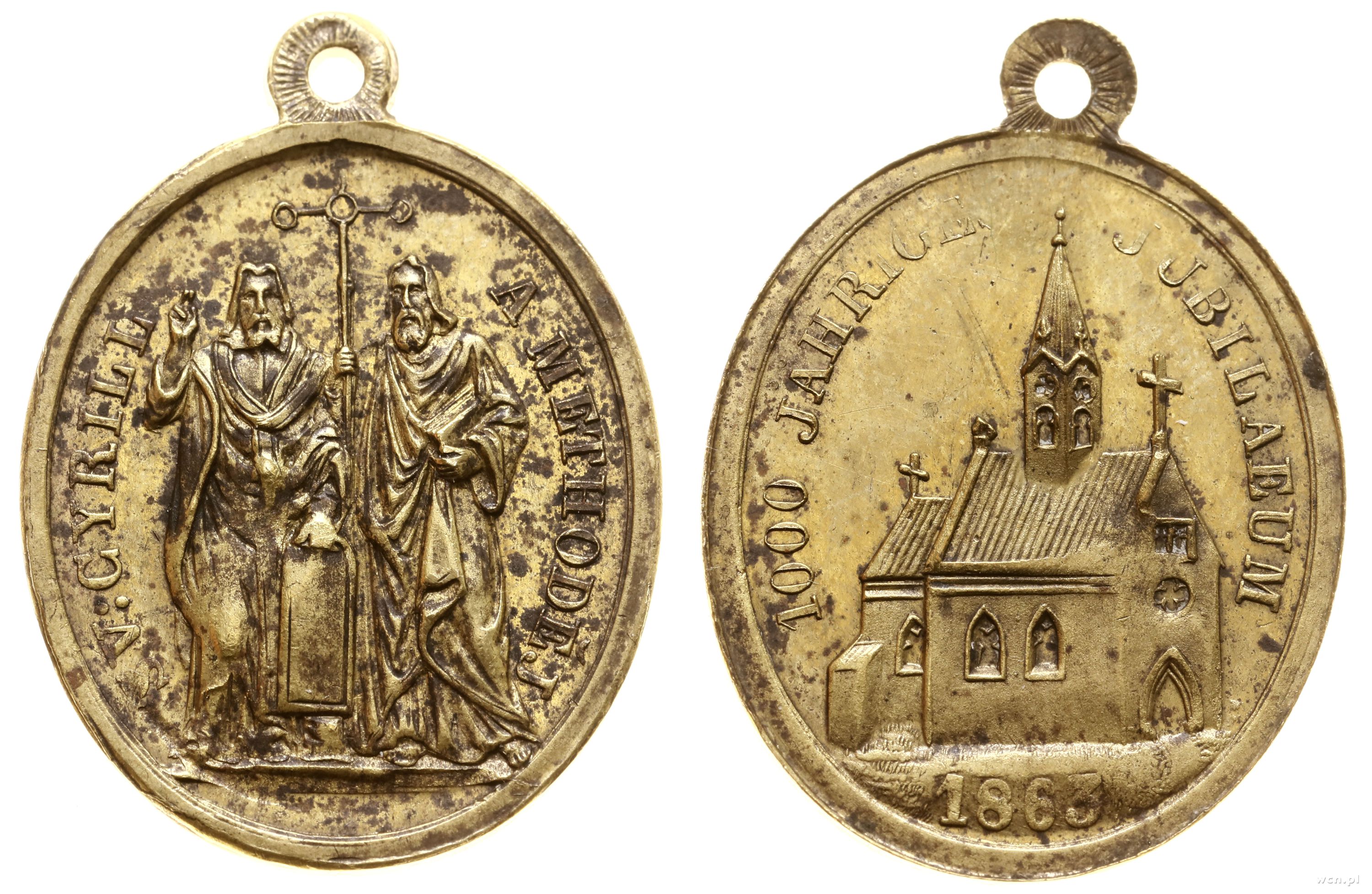 medalik religijny 1863, Św. Cyryl i Metody, SV :