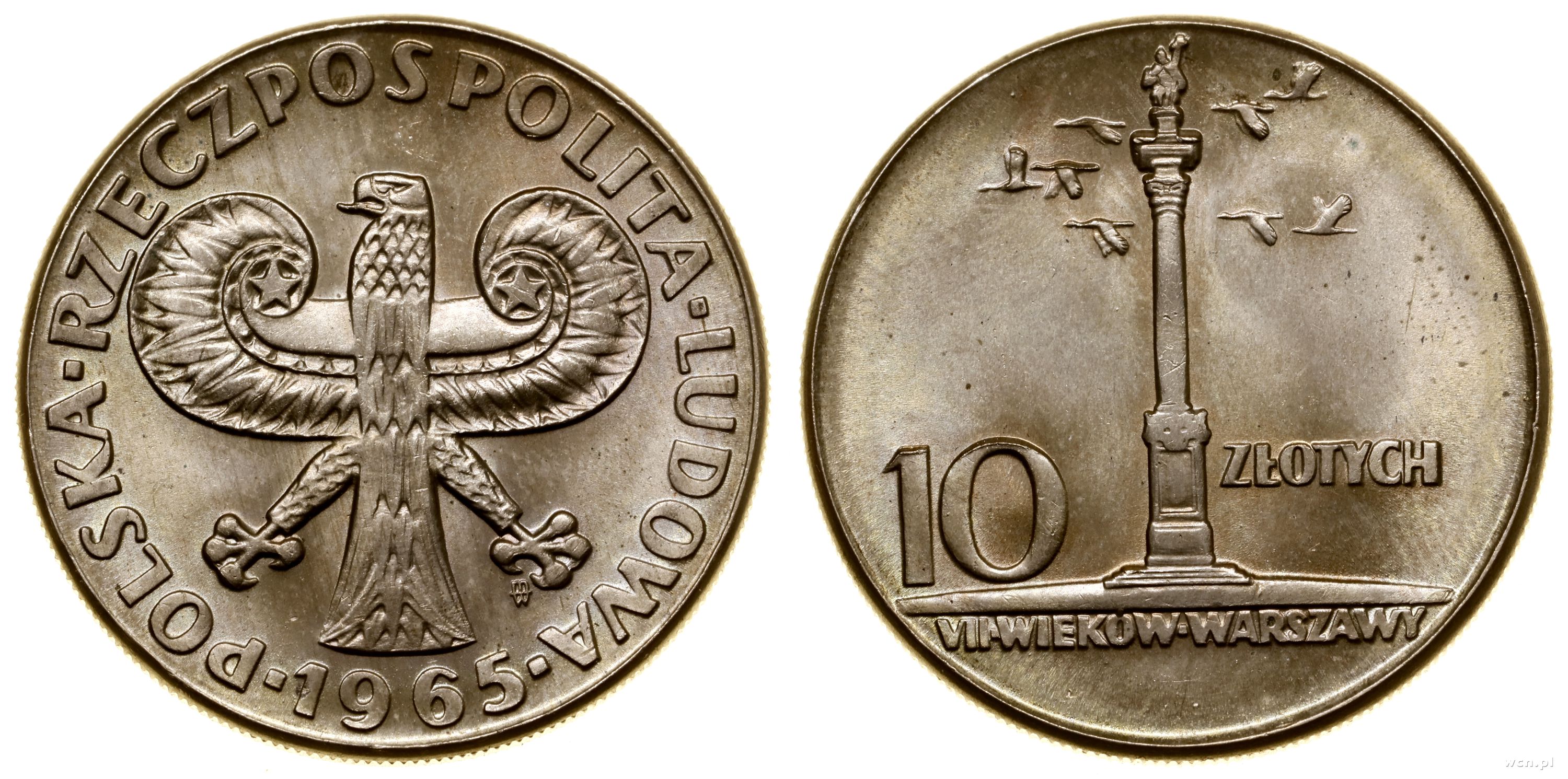 10 złotych 1965, Warszawa, VII wieków Warszawy -