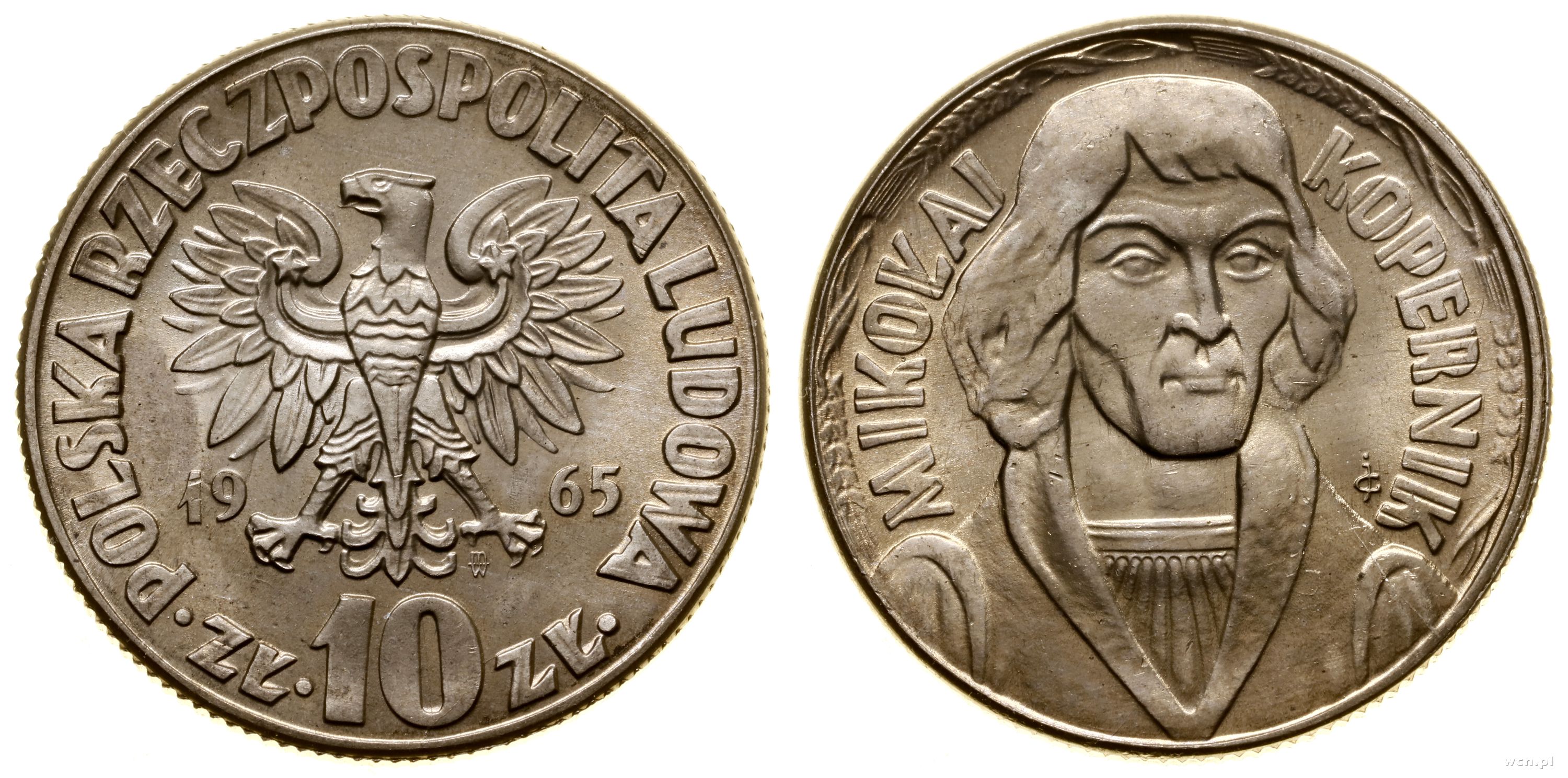 10 złotych 1965, Warszawa, Mikołaj Kopernik, mie