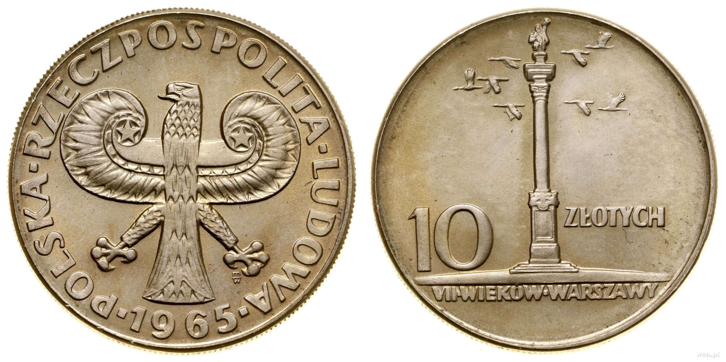 10 złotych 1965, Warszawa, VII wieków Warszawy -