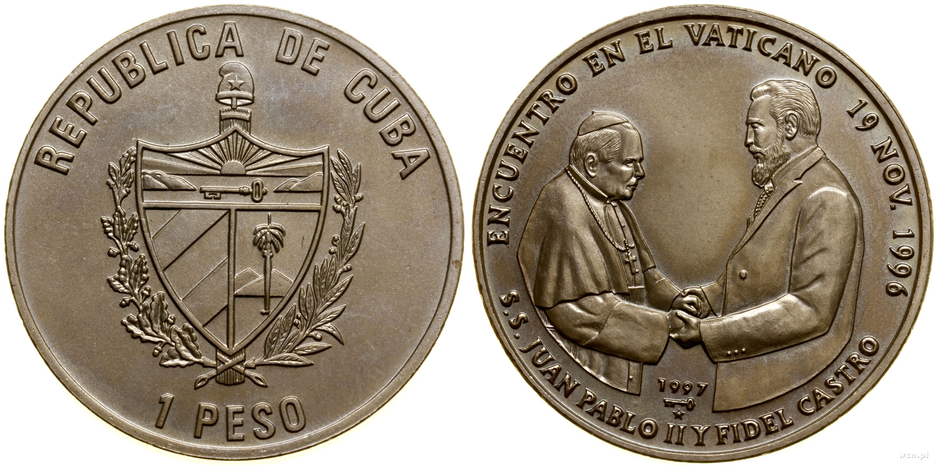 1 peso 1997, Hawana, Wizyta Fidela Castro w Waty