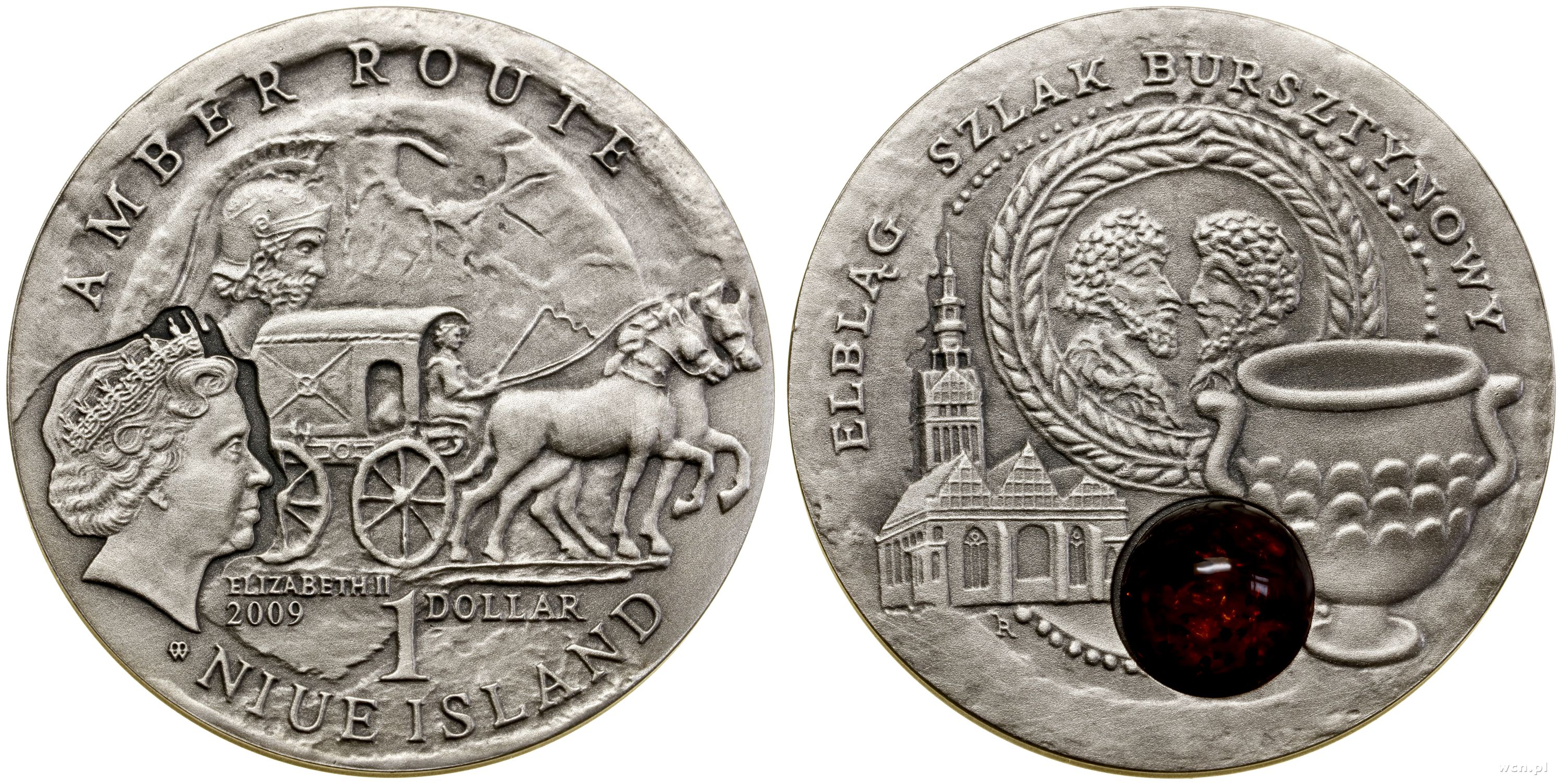 1 dolar 2009, Warszawa, Szlak bursztynowy – Elbl