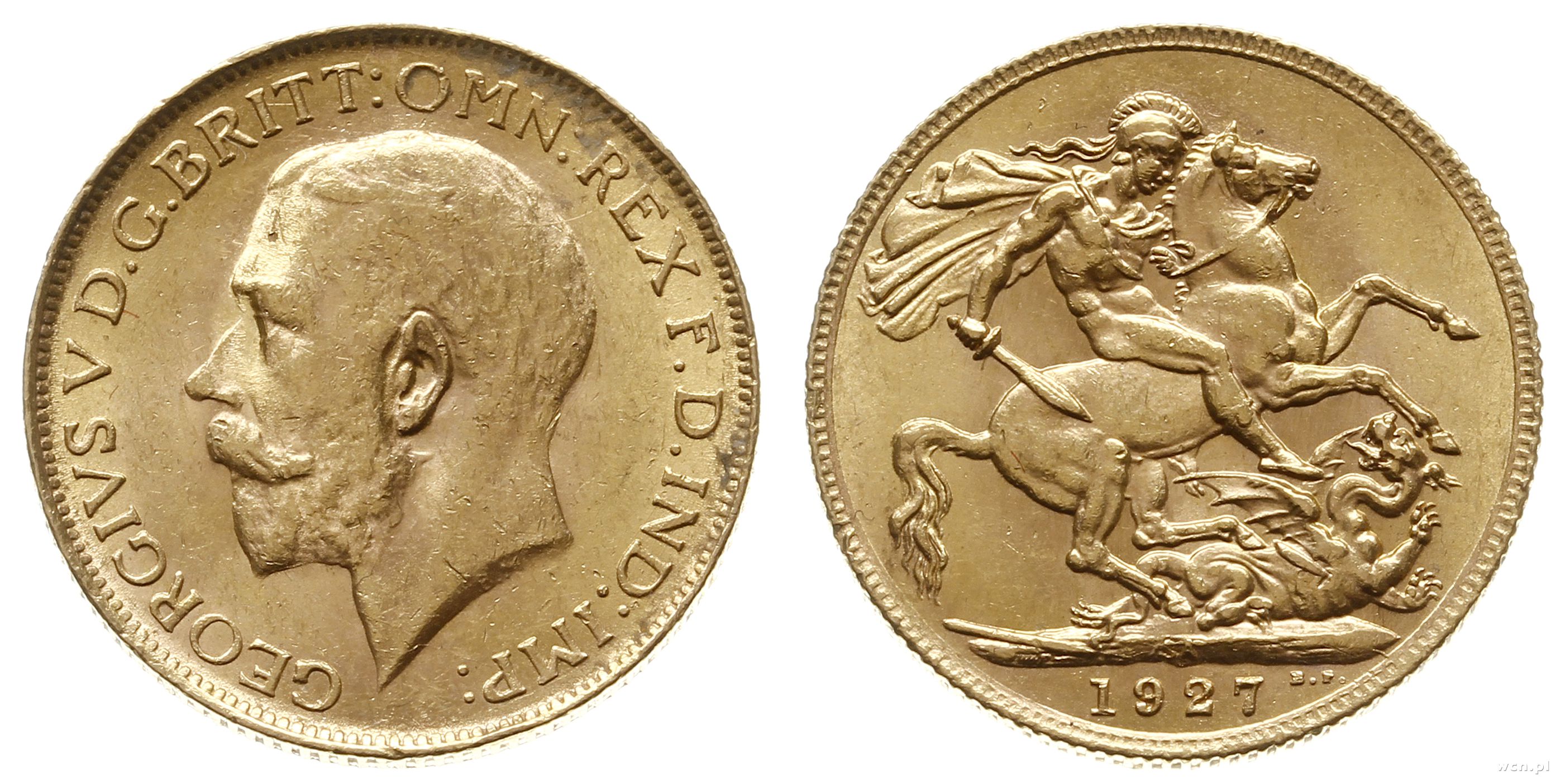 funt 1927 SA, Pretoria, złoto 7.98 g, piękny, Sp