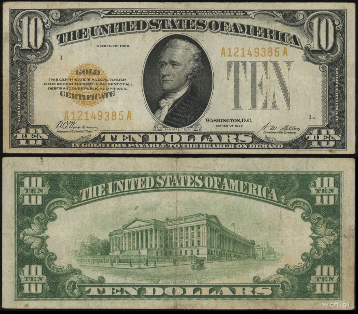 10 dolarów, 1928, USA - Warszawskie Centrum Numizmatyczne - Ile To 10 Dolarów Na Zł
