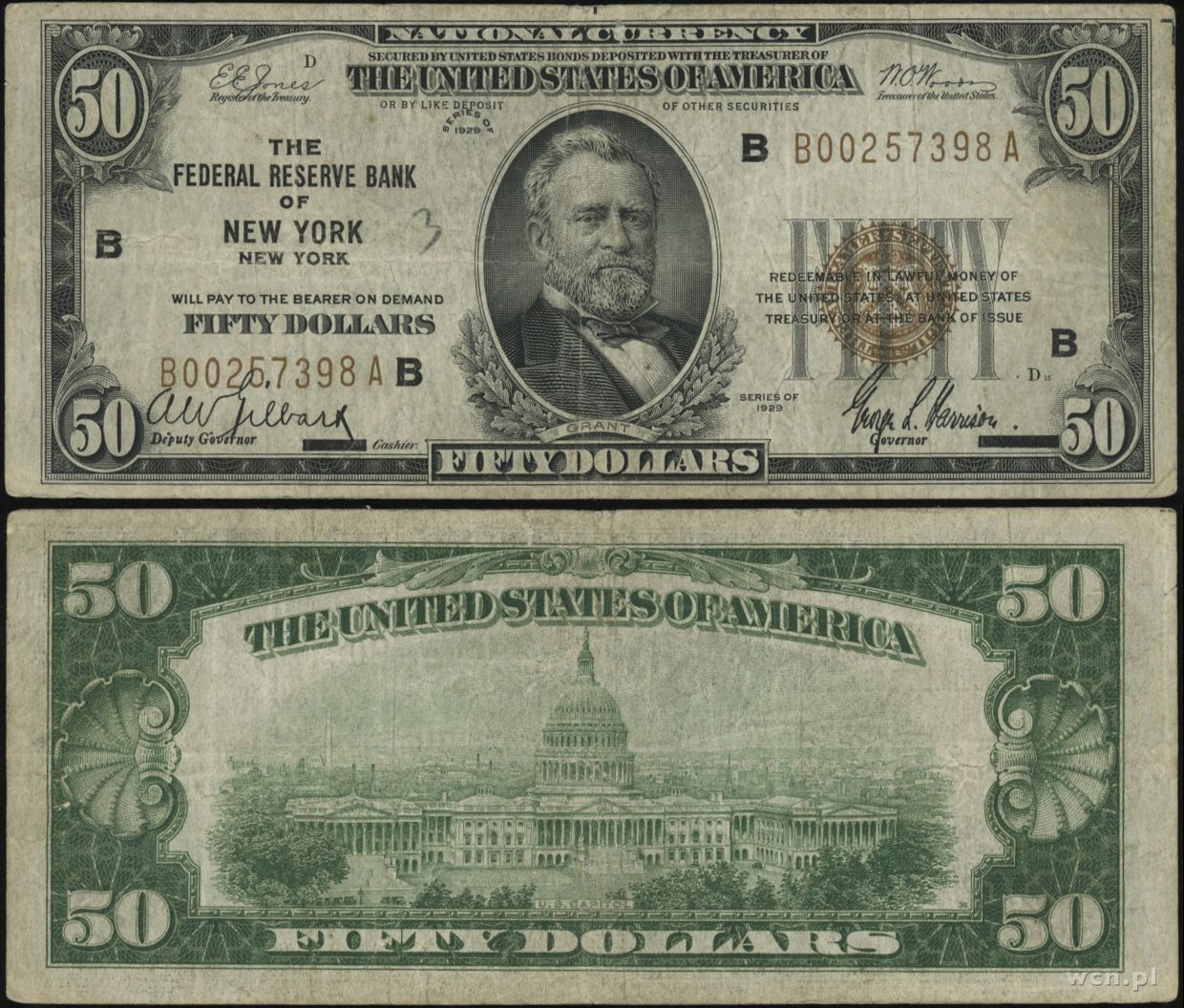 Как выглядит купюра 50. Грант 50 долларов. 50 Долларовая купюра. Купюра 50 долларов США. 1918 $5,000 Federal Reserve Note.