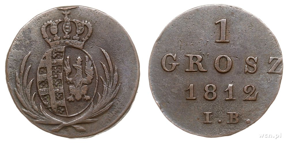 Polska, 1 grosz, 1812 I.B.