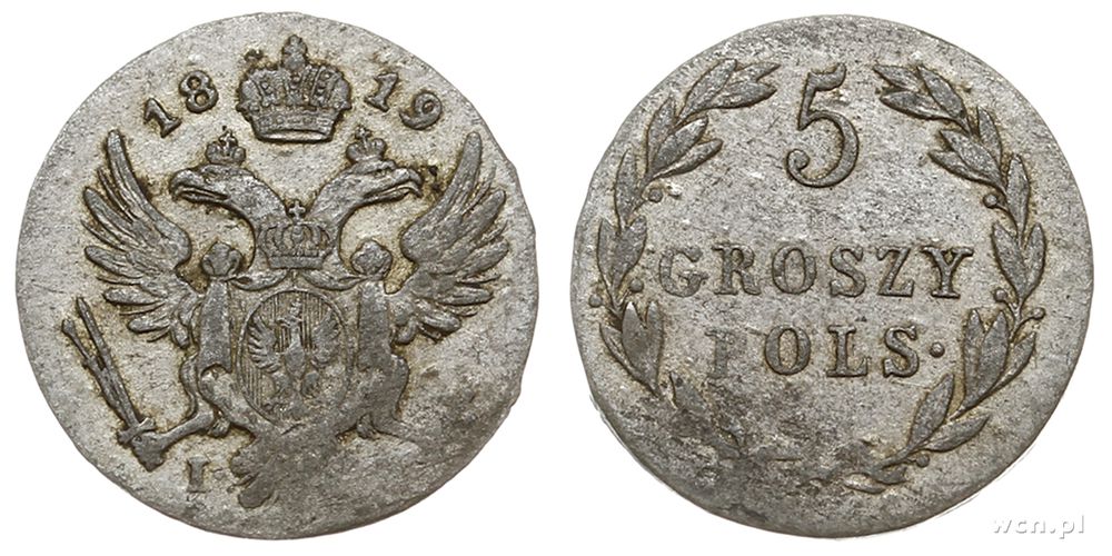 Polska, 5 groszy, 1819