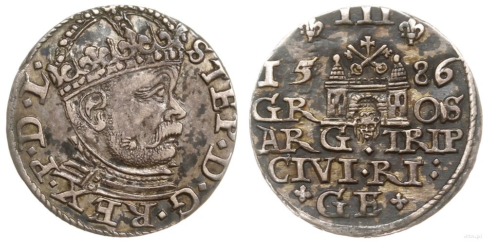 Polska, trojak, 1586