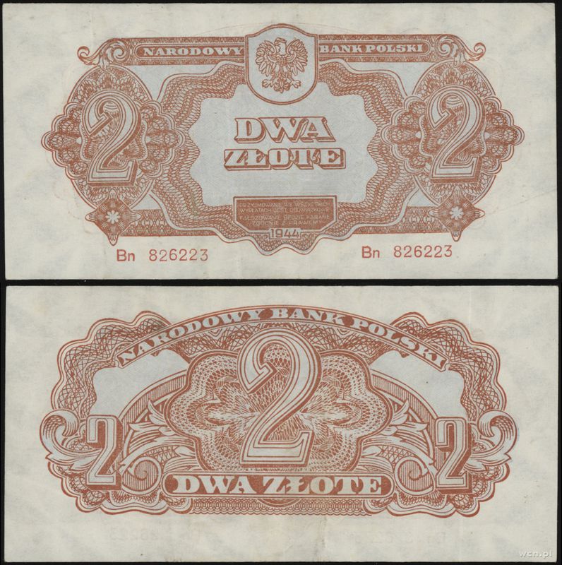Polska, 2 złote, 1944