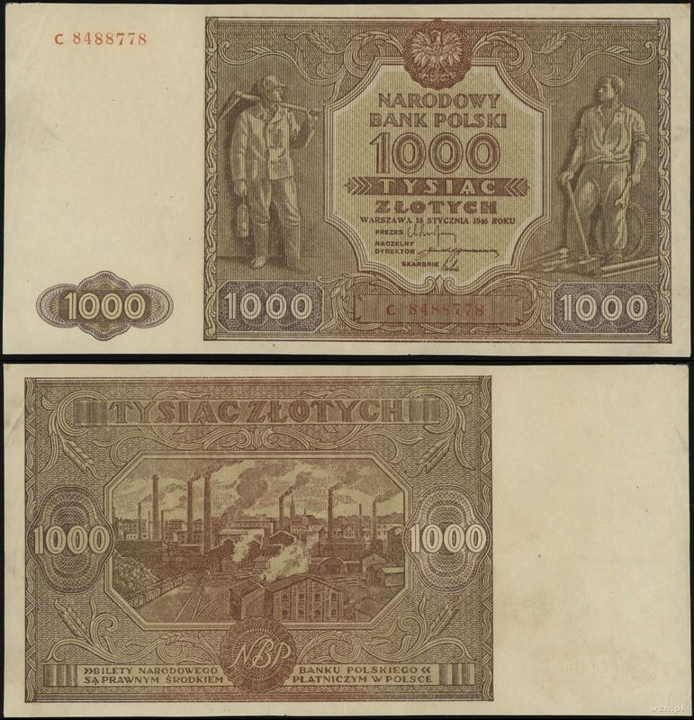 Polska, 1.000 złotych, 15.01.1946