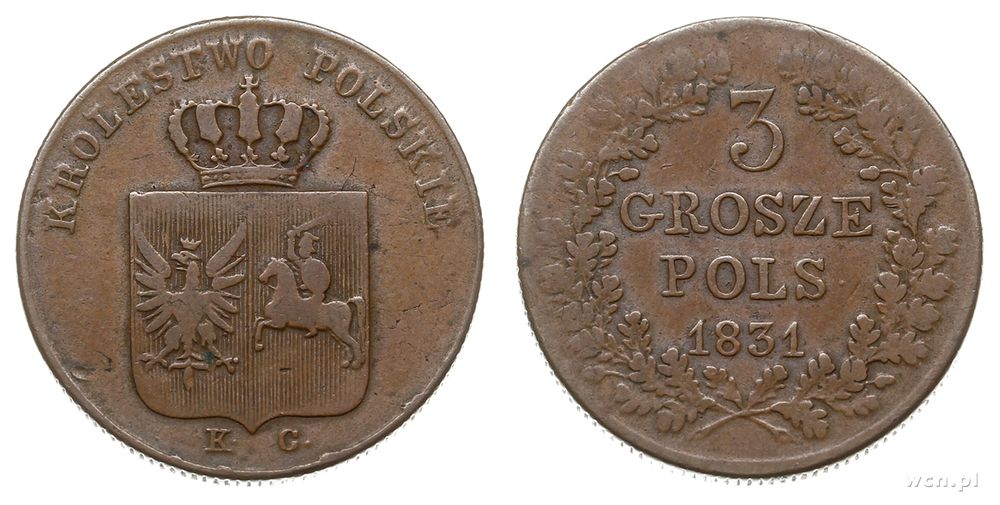 Polska, 3 grosze, 1831/K.G.