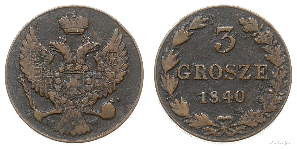 Polska, 3 grosze, 1840/MW