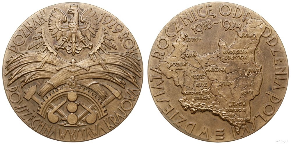 Polska, medal POWSZECHNA WYSTAWA KRAJOWA W POZNANIU, 1929