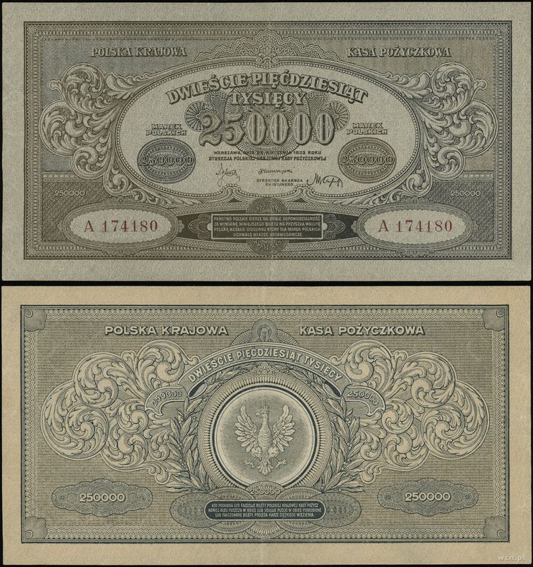 Polska, 250.000 marek polskich, 25.04.1923