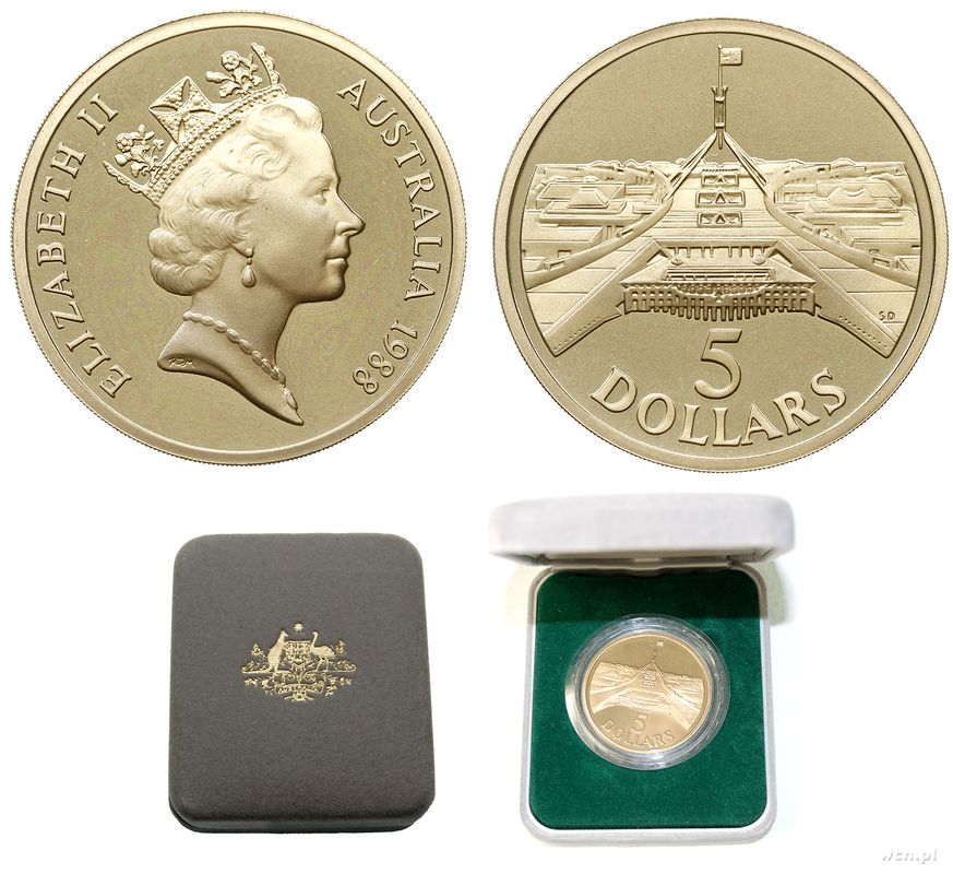 Australia, 5 dolarów, 1988
