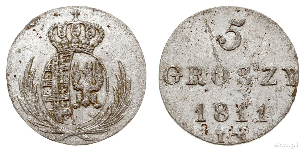 Polska, 5 groszy, 1811 IB