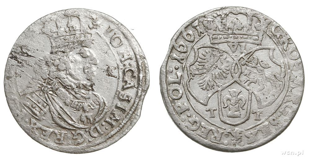 Polska, szóstak, 1661 TT