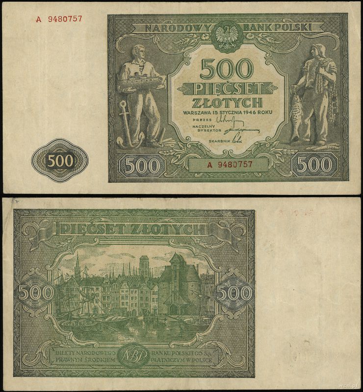 Polska, 500 złotych, 15.01.1946
