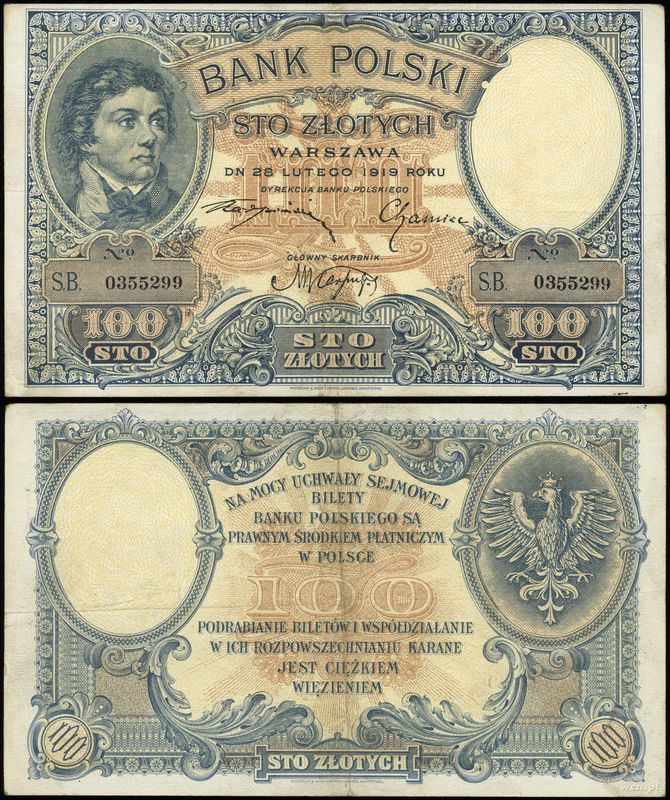 Polska, 100 złotych, 28.02.1919